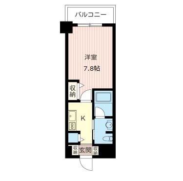 ハーヴェスト河田町(1K/5階)の間取り写真