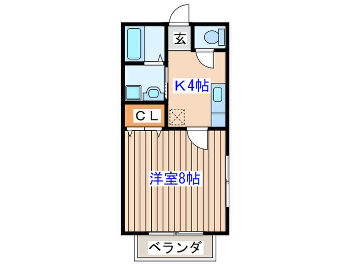 NJ ODAWARA7(1K/2階)の間取り写真