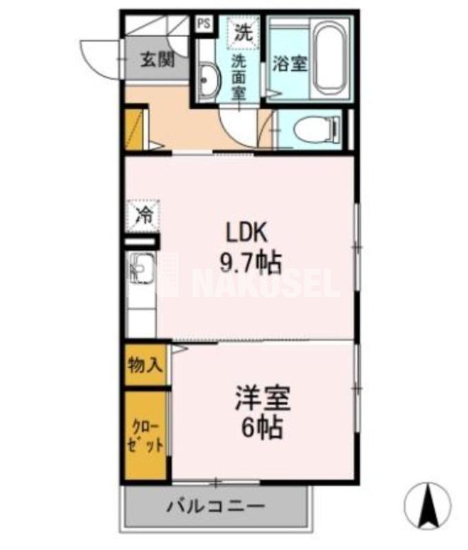 カーサ ルチェンテ(1LDK/1階)の間取り写真