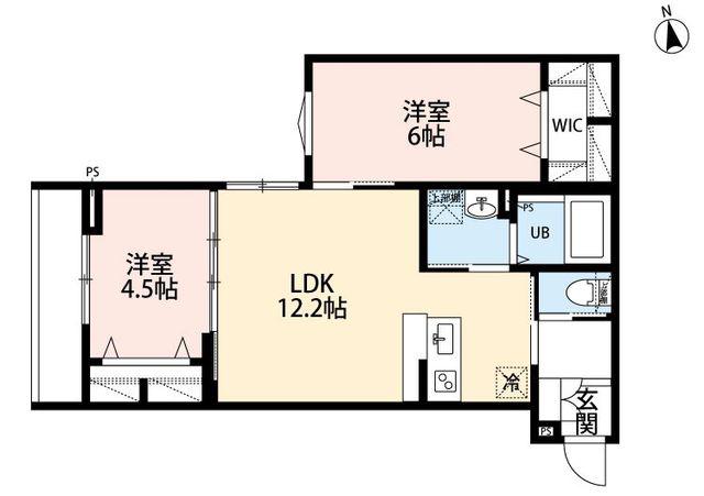 ROBOT HOME 荻窪(2LDK/1階)の間取り写真