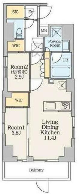 クレストコート南長崎(2LDK/1階)の間取り写真