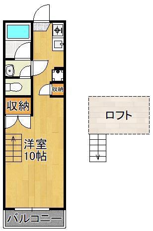 ベルハウス穴生(1K/4階)の間取り写真