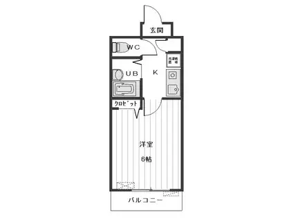 サンフラワー豊玉(1K/3階)の間取り写真