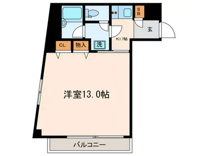ロジェメント三軒茶屋(1K/2階)の間取り写真