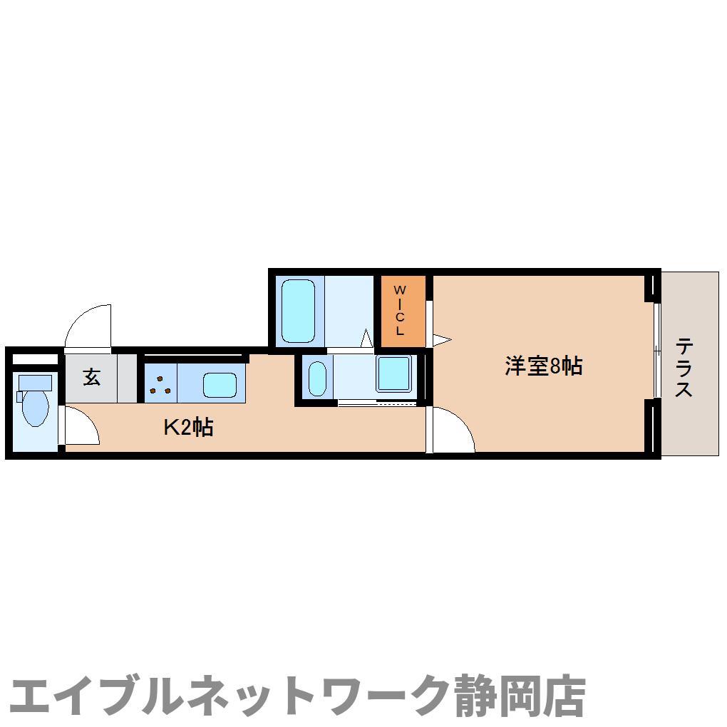 D-ROOMエムツー(1K/1階)の間取り写真