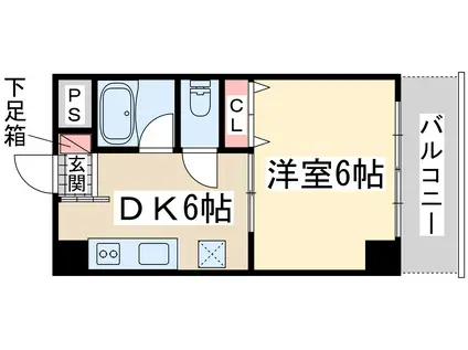大旺第3マンション(1DK/1階)の間取り写真