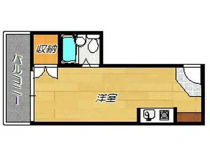 ハイムパンプキン(ワンルーム/2階)の間取り写真