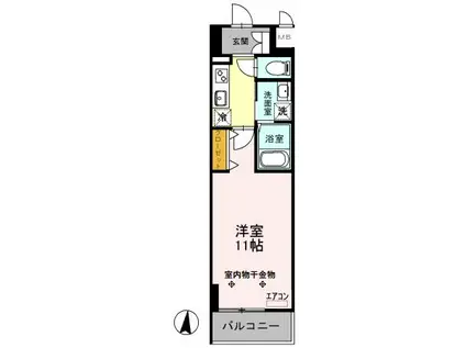 サニーコートトキワ(1K/4階)の間取り写真