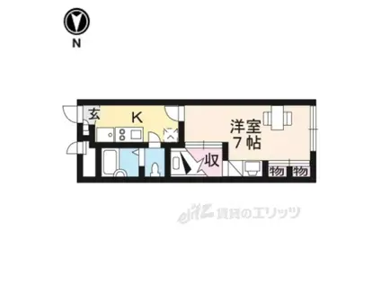 レオパレス二条ヒルズ(1K/2階)の間取り写真