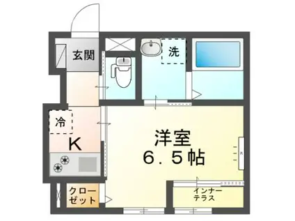 グランシャリオ泉(1K/1階)の間取り写真