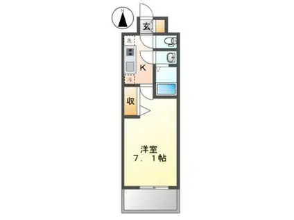 ディアレイシャス名古屋ステーション(1K/9階)の間取り写真