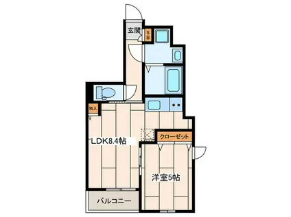 ATA-WIS(1LDK/4階)の間取り写真