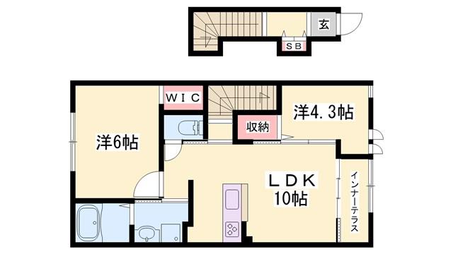 2023(2LDK/2階)の間取り写真