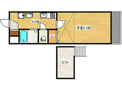 コウゴリヨービル(1K/3階)の間取り写真