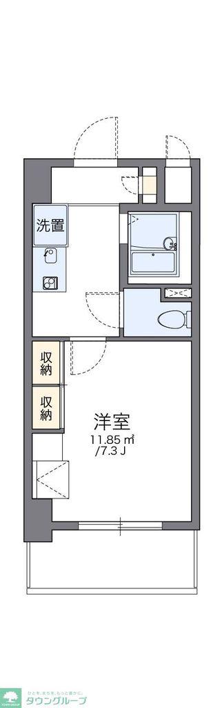 レオパレス伸夫(1K/1階)の間取り写真