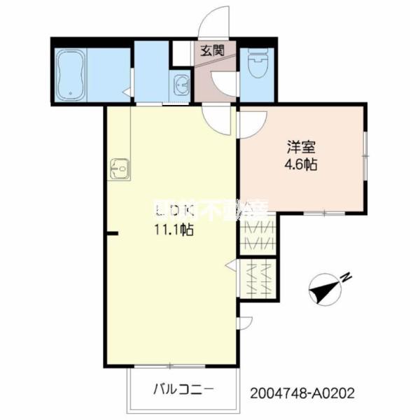 カーサデラタルタルーガ(1LDK/2階)の間取り写真