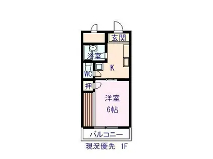 ダイヤコート新浜II(1K/1階)の間取り写真