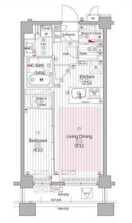ガーラ・ヒルズ新宿 2階階 間取り
