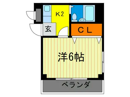 コーポセリバシー(1K/3階)の間取り写真