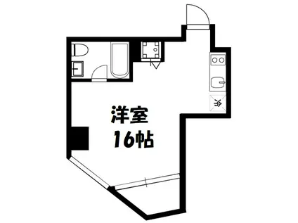 是空NANBAII(ワンルーム/9階)の間取り写真