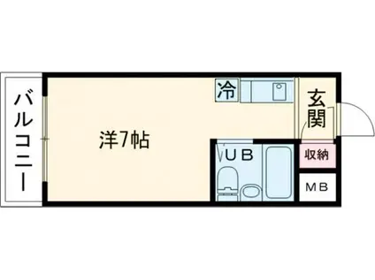リッチライフ伊川谷I(ワンルーム/1階)の間取り写真