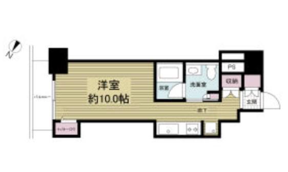 レジディア神戸磯上(ワンルーム/11階)の間取り写真