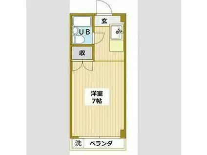 メゾン・ド・ブラン東海大学前AB(ワンルーム/1階)の間取り写真