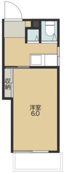 堺町二丁目ビル(1K/4階)の間取り写真