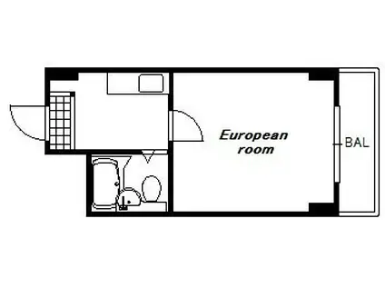 COCO堺東II(1K/3階)の間取り写真