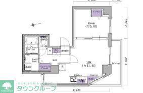 YK ベルヴィル(1LDK/2階)の間取り写真