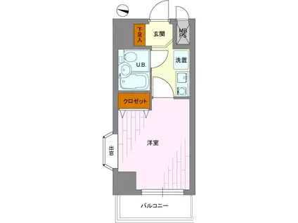 ライオンズマンション錦糸町第8(1K/3階)の間取り写真