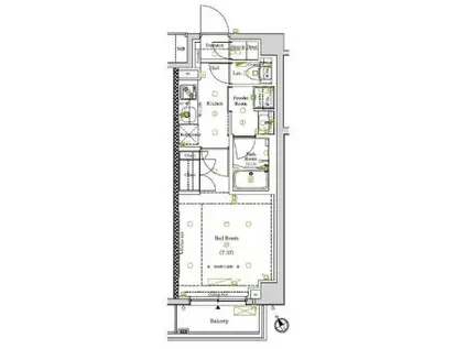 ARKMARK東大井(1K/3階)の間取り写真