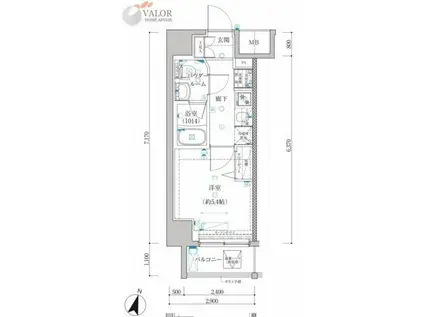 クラリッサ川崎ルーナ(ワンルーム/5階)の間取り写真