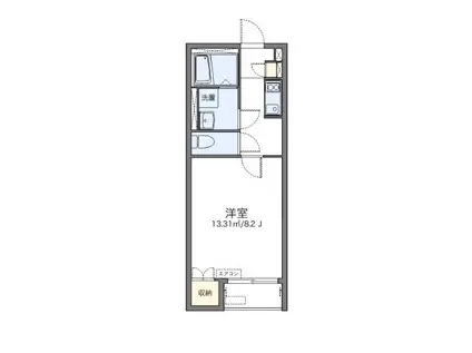 レオネクスト瑠璃(1K/2階)の間取り写真