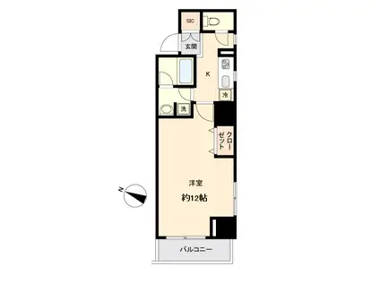 KDX定禅寺通レジデンス(1K/6階)の間取り写真