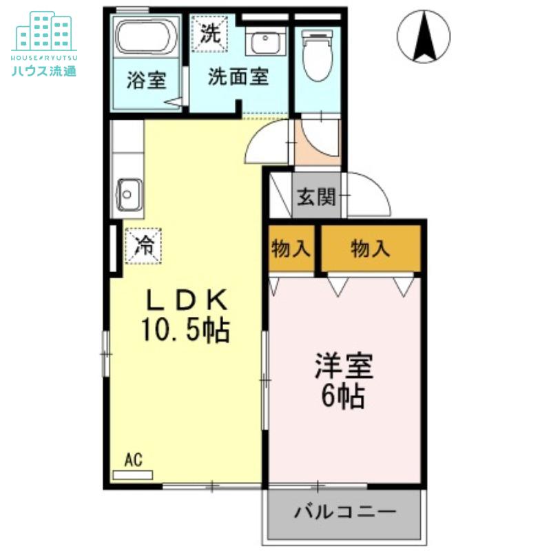 セジュールホワイト II(1LDK/2階)の間取り写真