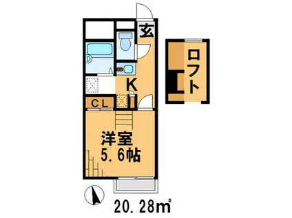 レオパレスアイ(1K/1階)の間取り写真