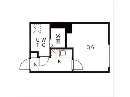 アイリス渋谷(1K/1階)の間取り写真