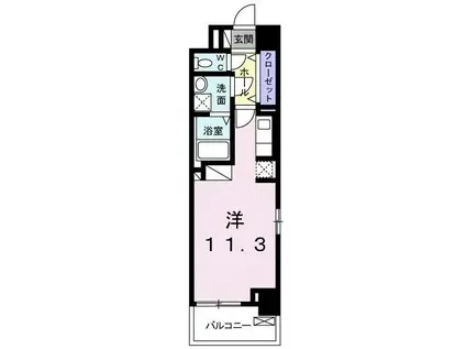 グレースコート(ワンルーム/5階)の間取り写真