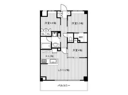 NIIYA平和台(3LDK/3階)の間取り写真