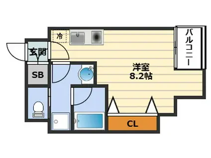 サンネクテール天満橋(ワンルーム/6階)の間取り写真
