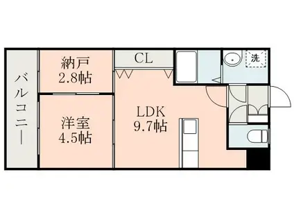サムティ東谷山(1LDK/6階)の間取り写真