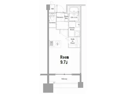 エンクレスト呉服町(ワンルーム/6階)の間取り写真