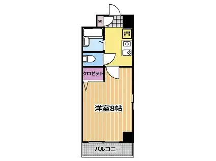 コスモコート(1K/3階)の間取り写真