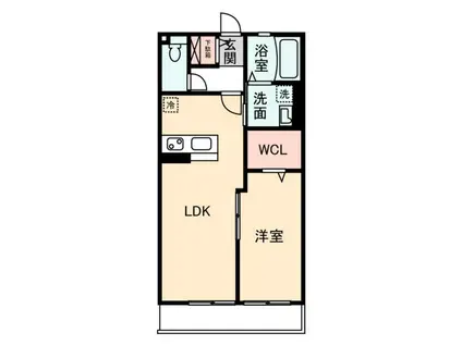 HA-1(1LDK/2階)の間取り写真