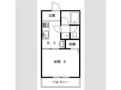 L・NISHIKI(1K/1階)の間取り写真