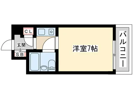 淀川RSメゾン第一(1K/2階)の間取り写真