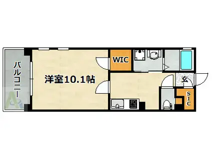 アーバンヴィレッジ兵庫エスタシオン(1K/2階)の間取り写真