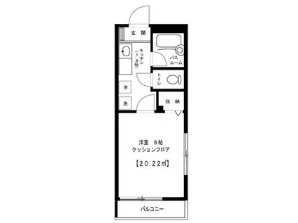 ドミールMS(1K/3階)の間取り写真