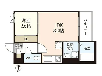 REGALEST BRILLER(1LDK/1階)の間取り写真